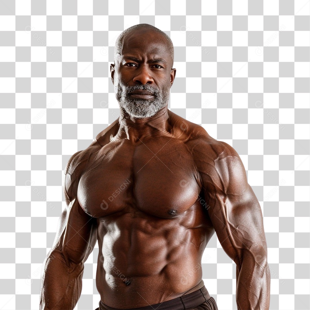 Homem Musculoso Fisiculturista PNG Transparente