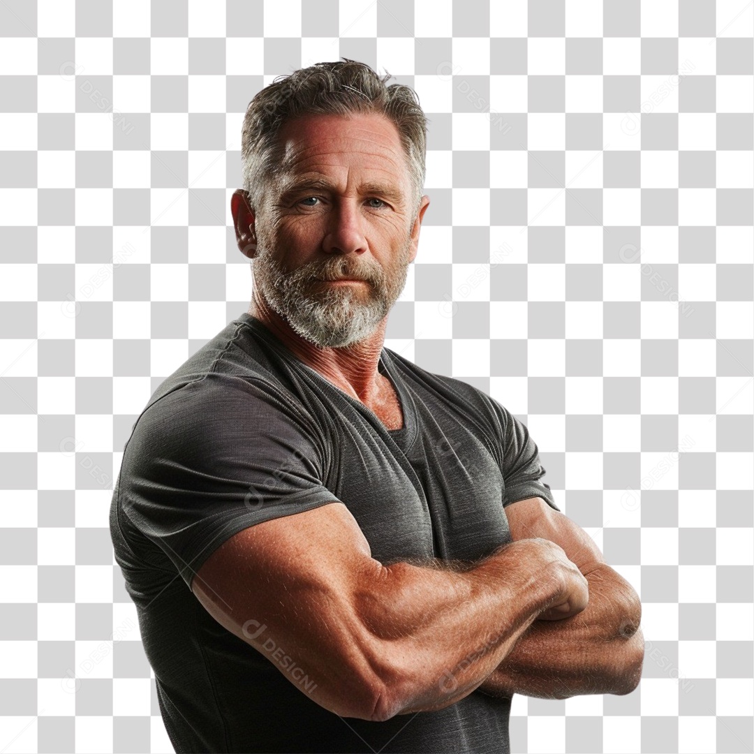 Homem Musculoso Fisiculturista PNG Transparente