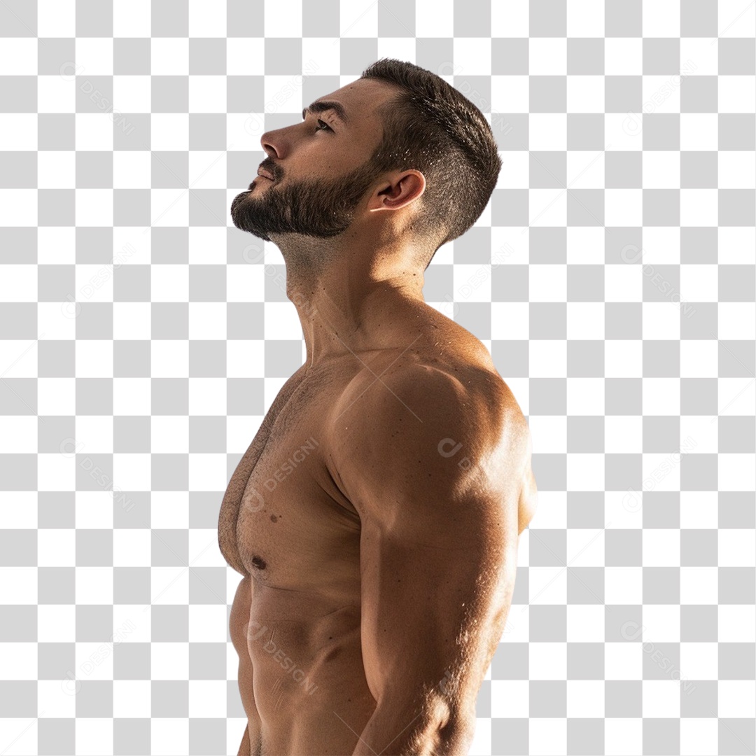 Homem Musculoso Fisiculturista PNG Transparente