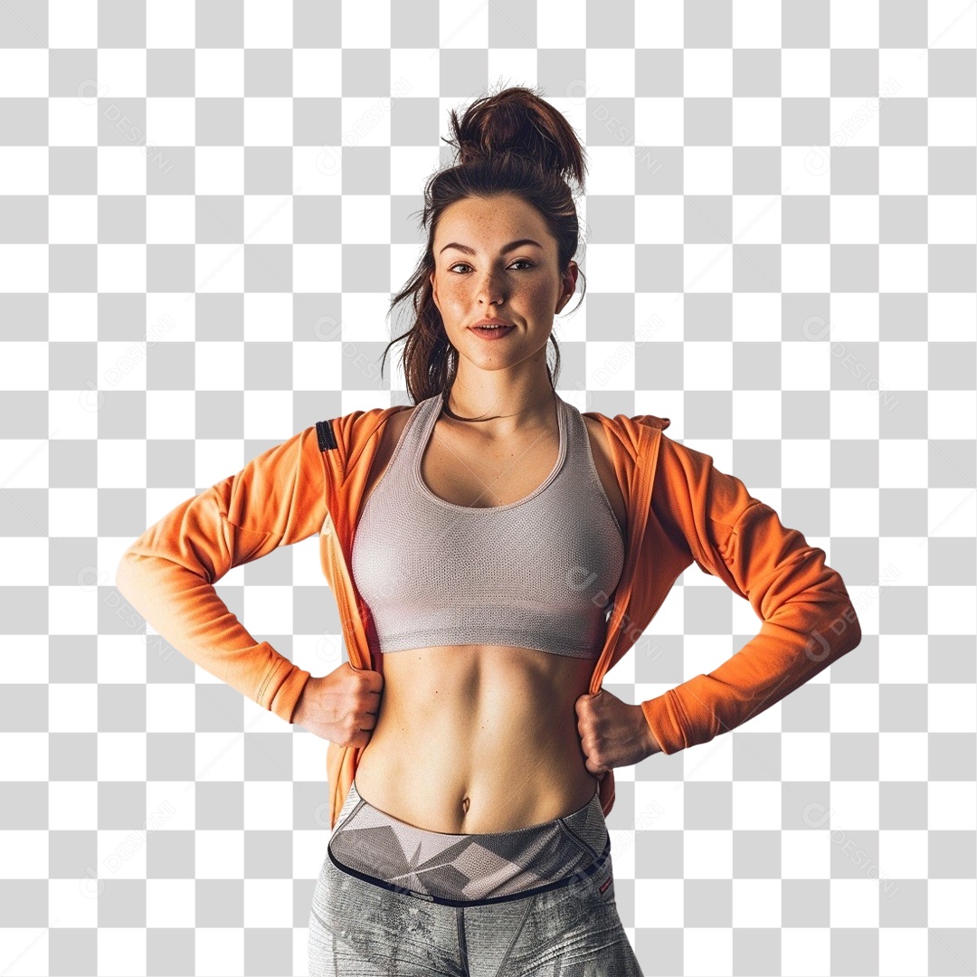 Jovem Mulher Academia Exercícios PNG Transparente