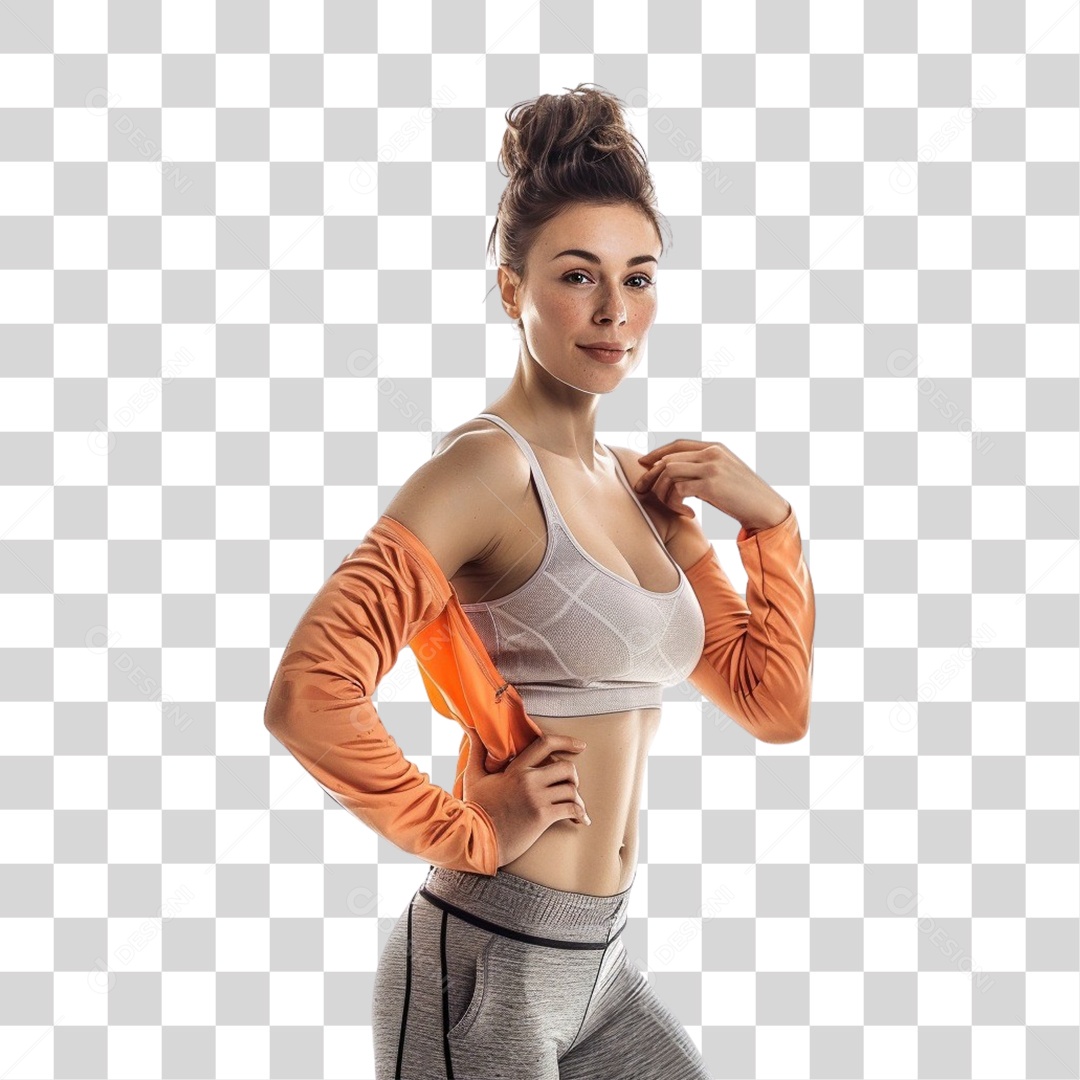 Jovem Mulher Academia Exercícios PNG Transparente