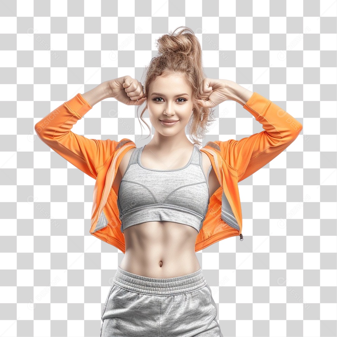 Jovem Mulher Academia Exercícios PNG Transparente