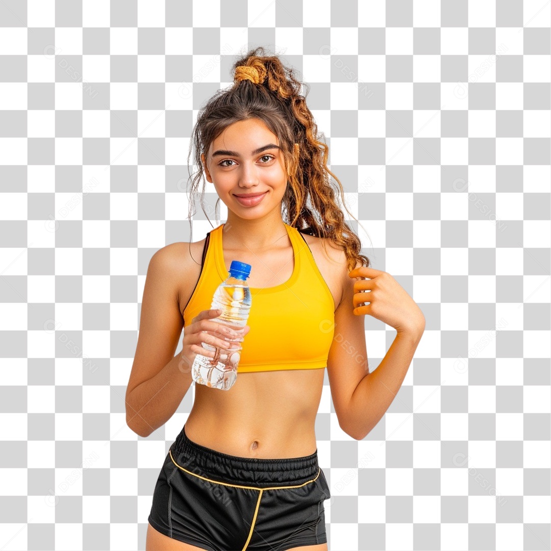 Jovem Mulher Academia Exercícios PNG Transparente