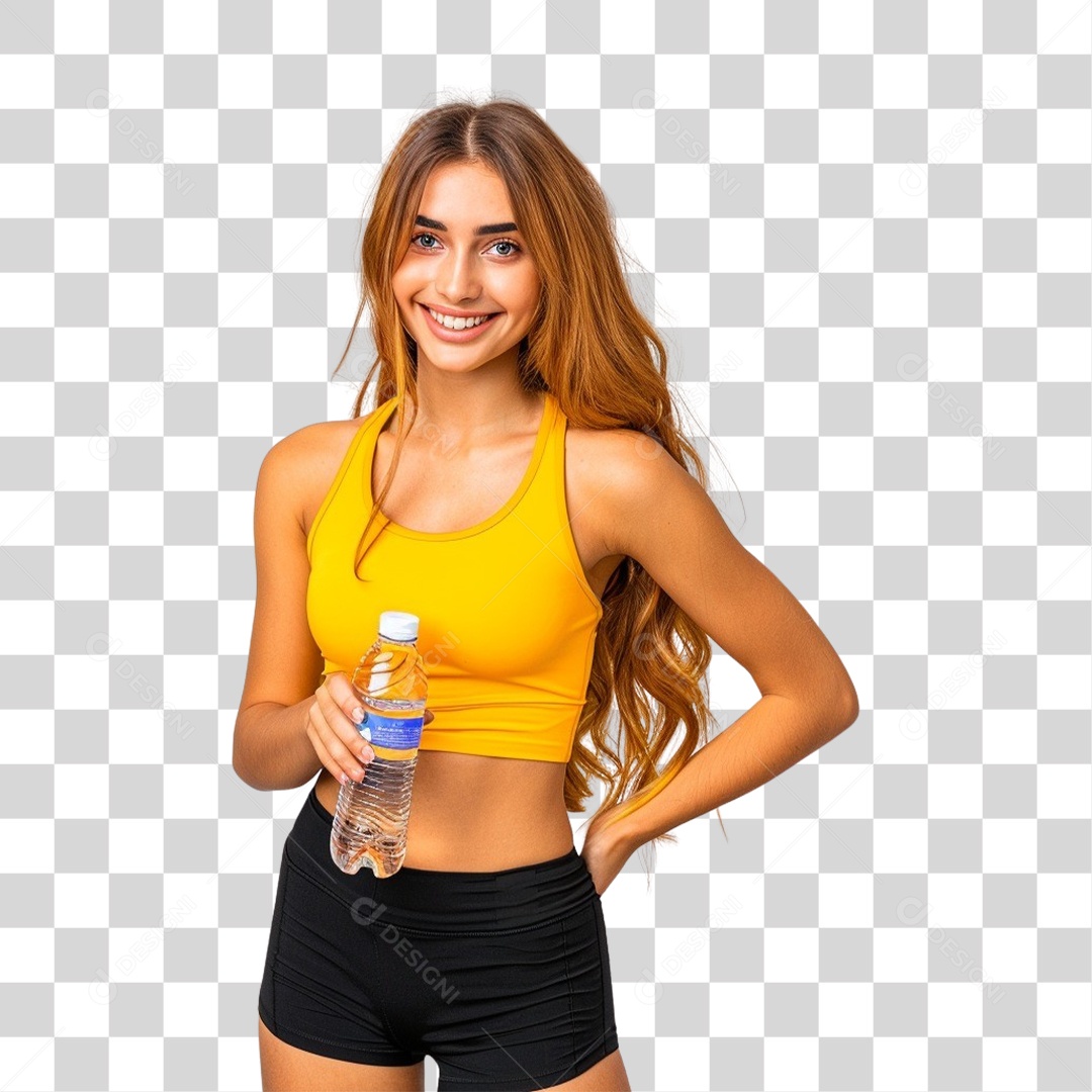 Jovem Mulher Academia Exercícios PNG Transparente