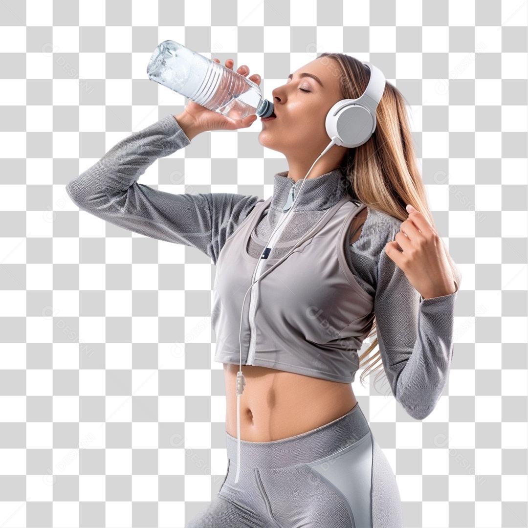 Jovem Mulher Academia Exercícios PNG Transparente