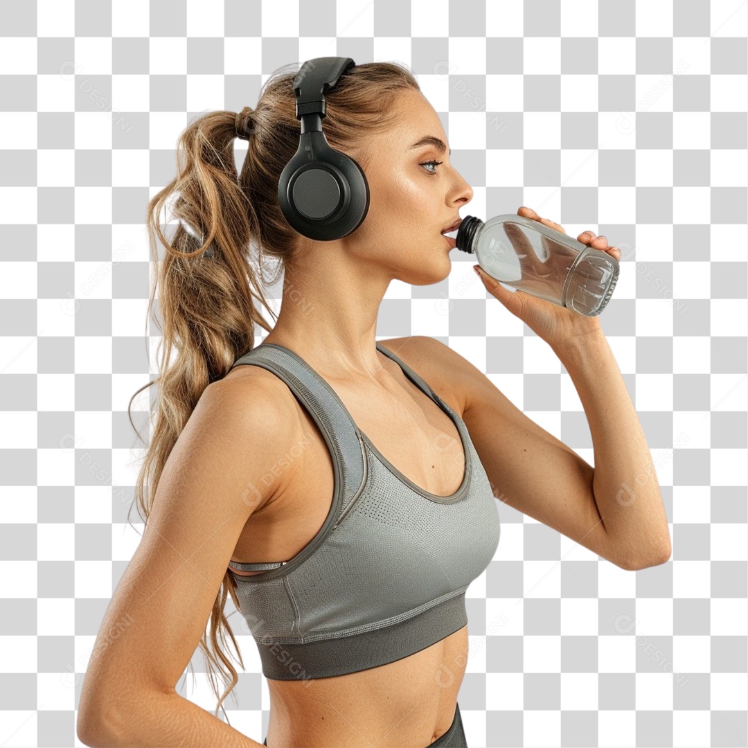 Jovem Mulher Academia Exercícios PNG Transparente