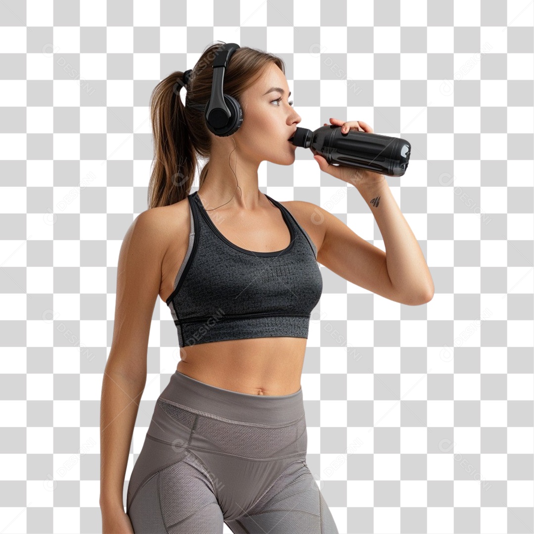 Jovem Mulher Academia Exercícios PNG Transparente