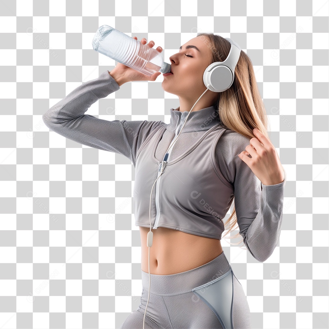 Jovem Mulher Academia Exercícios PNG Transparente