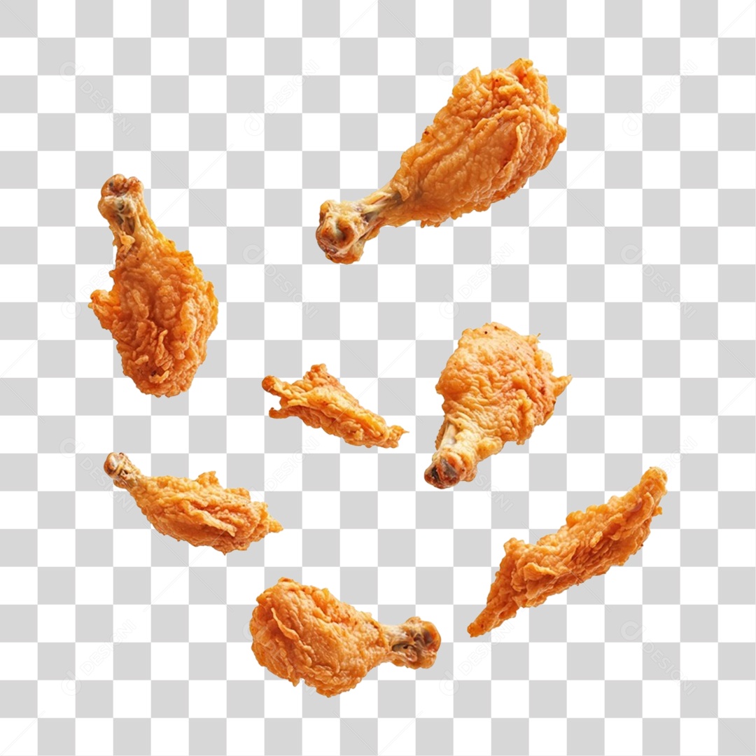 Chicken Frying PNG Lanches Transparent