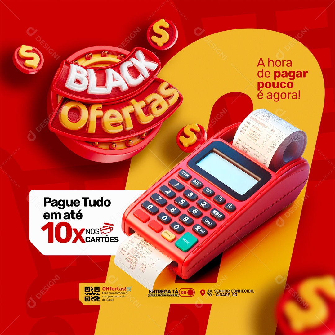 Açougue Black Ofertas Social Media PSD Editável