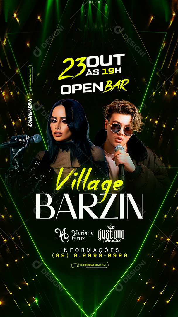 Story Flyer Village Barzin Social Media PSD Editável