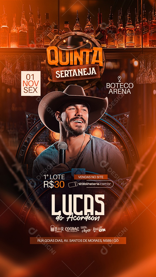 Story Flyer Quinta Sertaneja Social Media PSD Editável