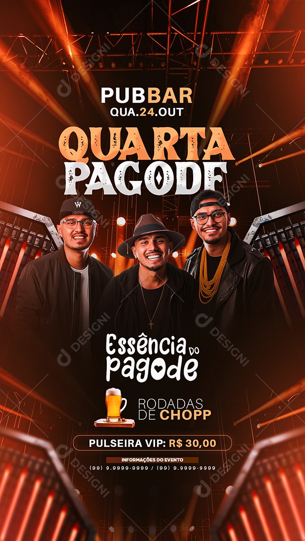 Story Flyer Quarta Pagode Essência Do Pagode Social Media PSD Editável
