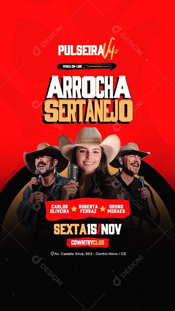 Story Flyer Arrocha Sertanejo Social Media PSD Editável