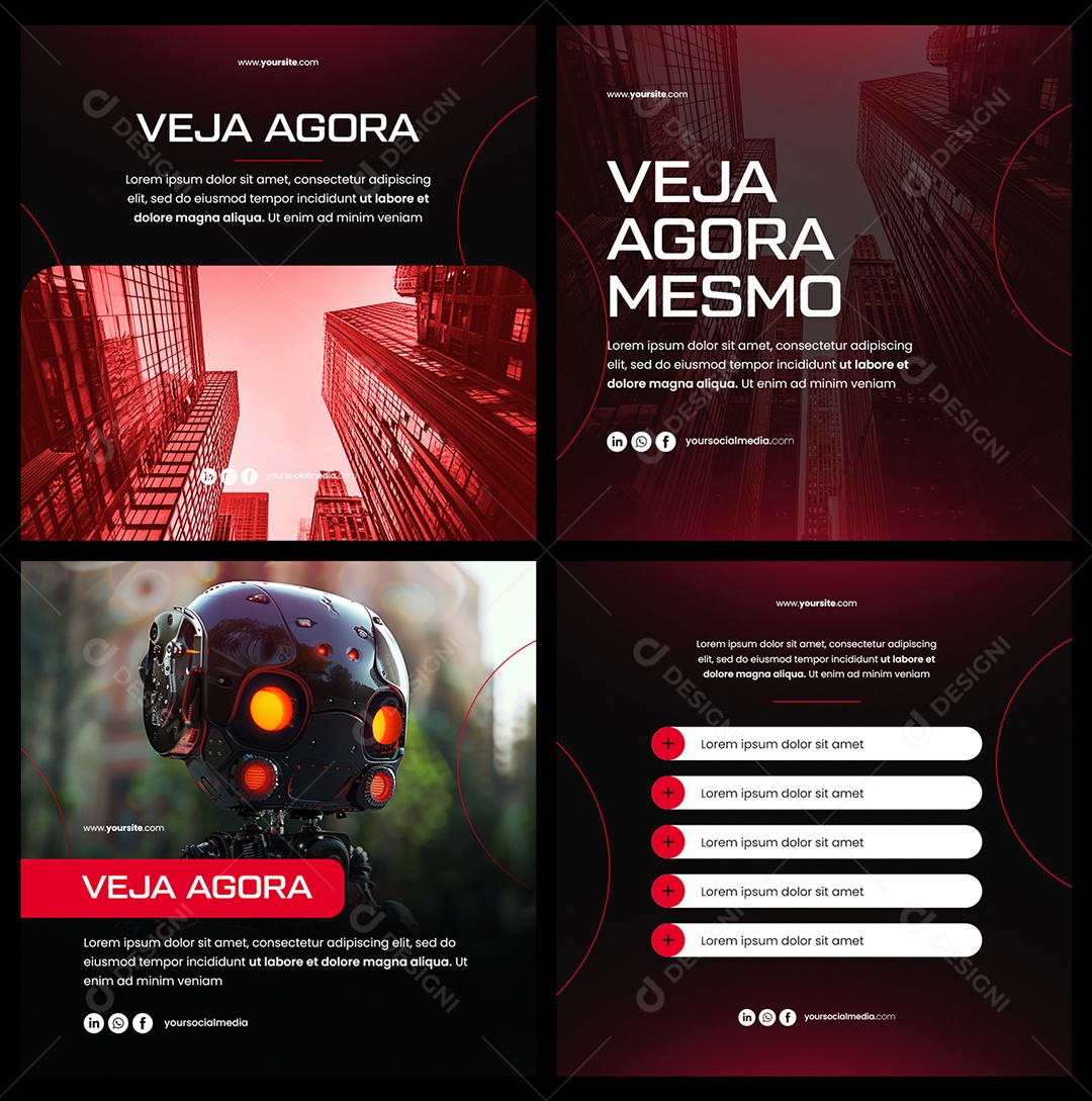 Marketng Digital Veja Você Mesmo Social Media PSD Editável