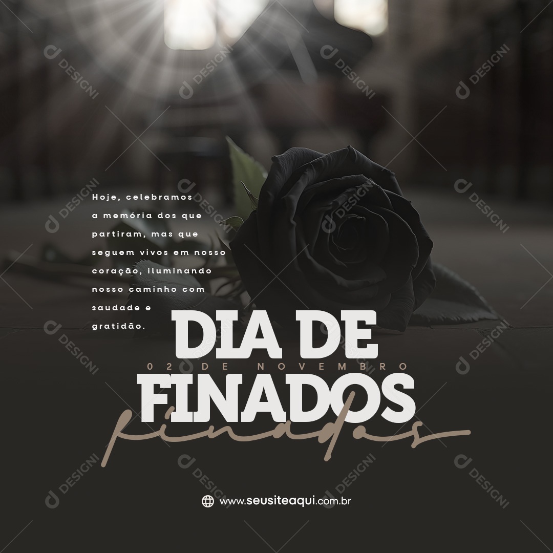 Dia de Finados 02 de Novembro Social Media PSD Editável