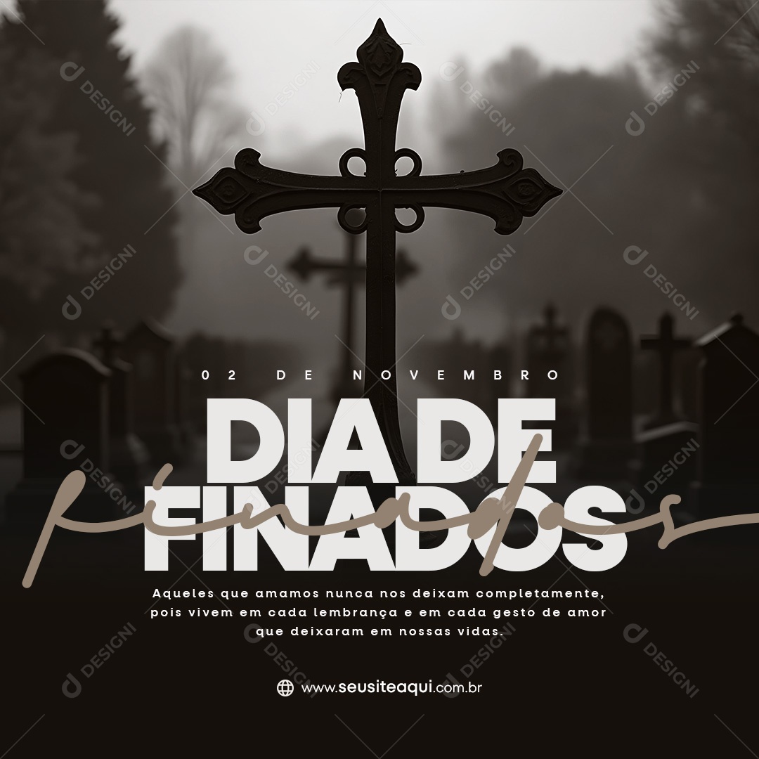 Dia de Finados 02 de Novembro Social Media PSD Editável