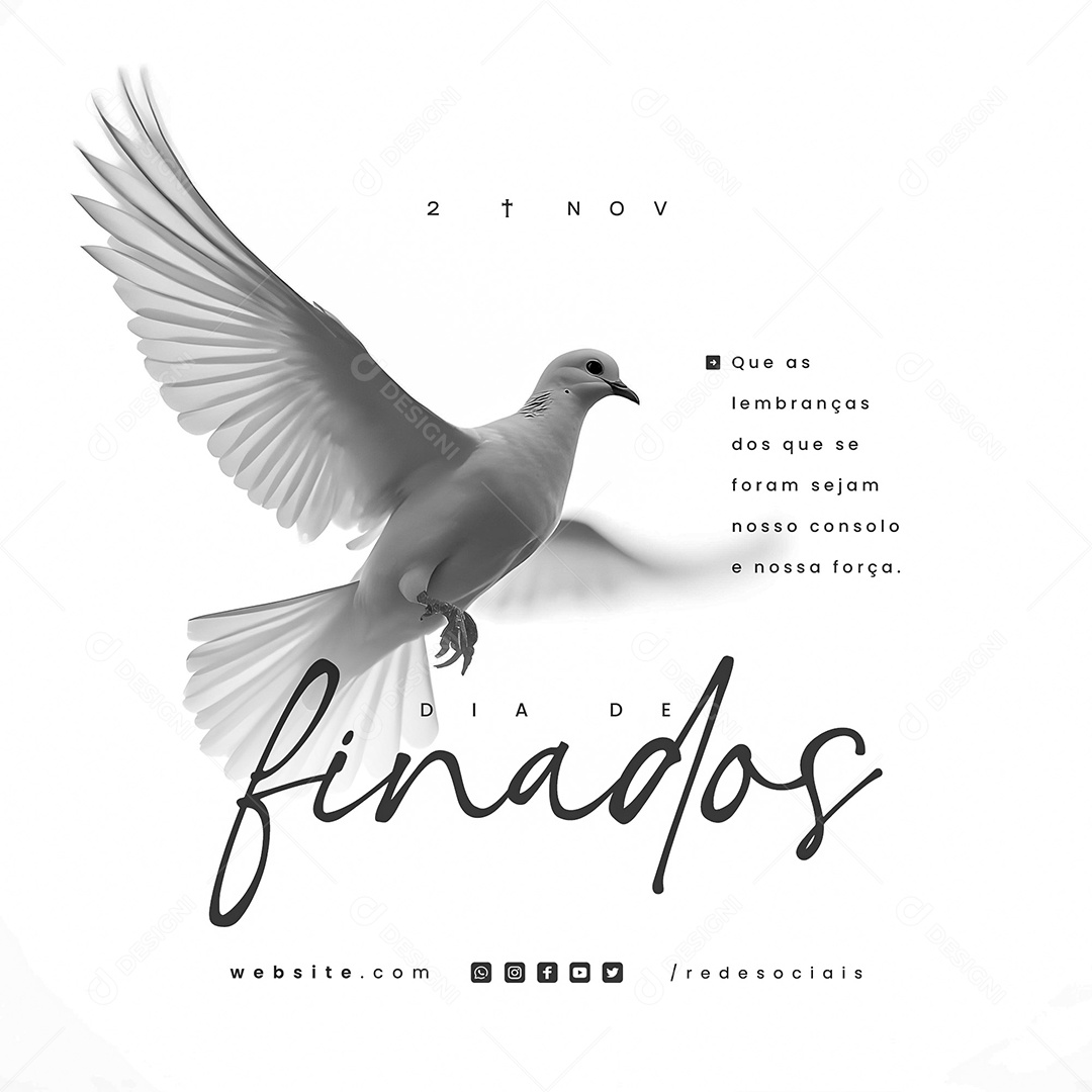 Dia de Finados 02 de Novembro Social Media PSD Editável