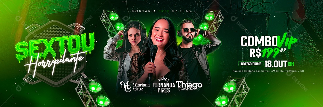 Carrossel Flyer Halloween Sextou Horripilante Social Media PSD Editável