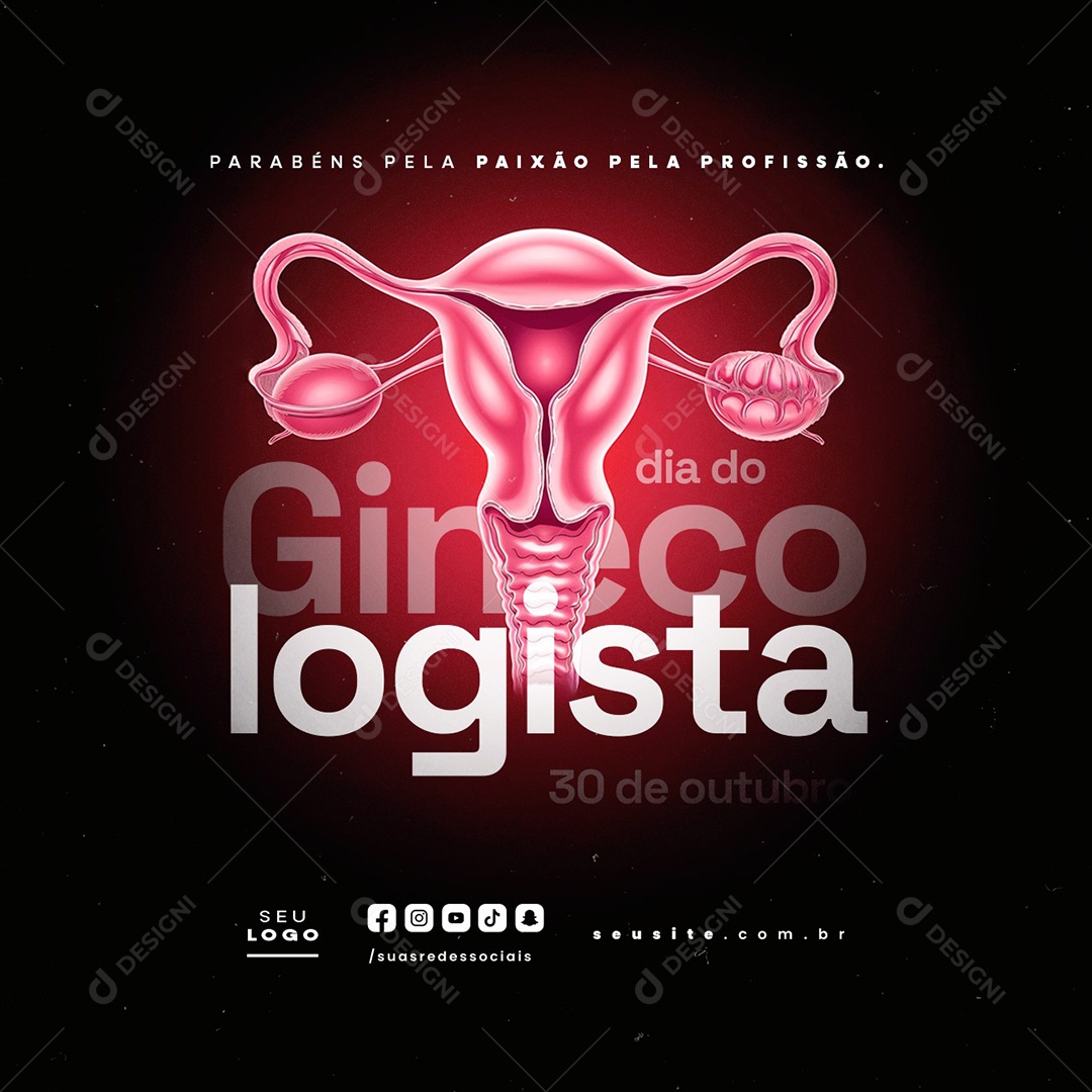 Dia do Ginecologista 30 de Outubro Social Media PSD Editável