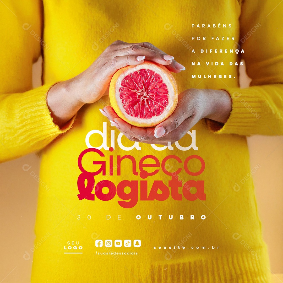 Dia do Ginecologista 30 de Outubro Social Media PSD Editável