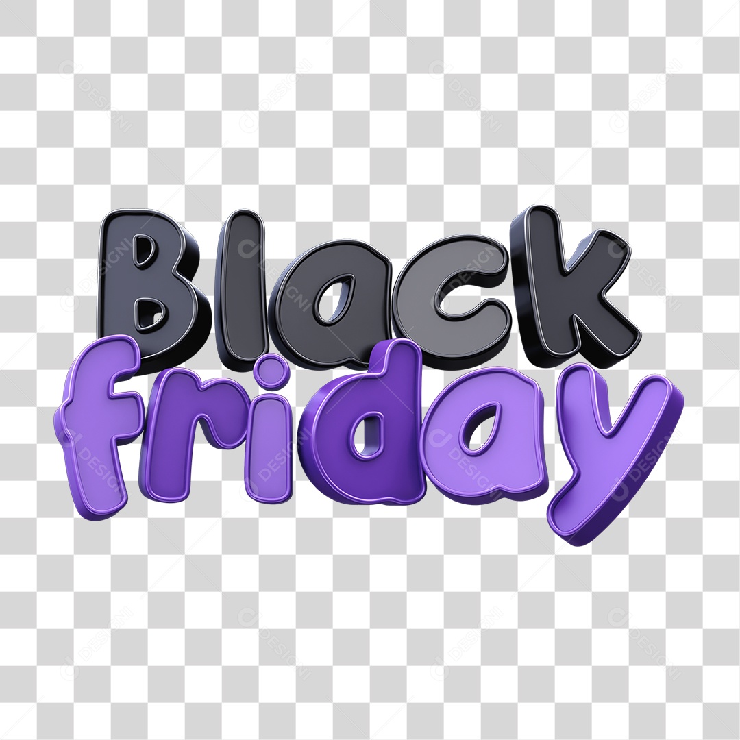 Black Friday Selo 3D  PNG Transparente