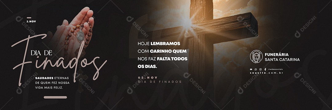 Social Media Carrossel Dia de Finados 02 de Novembro PSD Editável