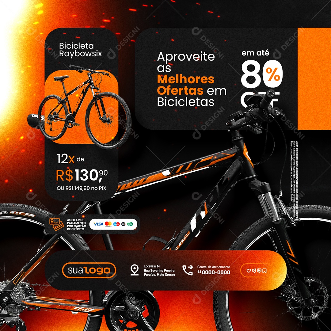 Black Friday Loja de Bicicletaria Aproveite As Melhores Ofertas Social Media PSD Editável