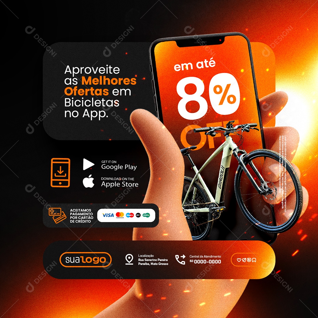 Black Friday Loja de Bicicletaria Em Até 80% OFF Social Media PSD Editável
