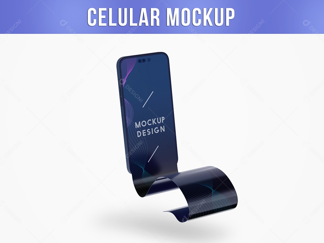 Celular com Tela Longa Mockup PSD Editável