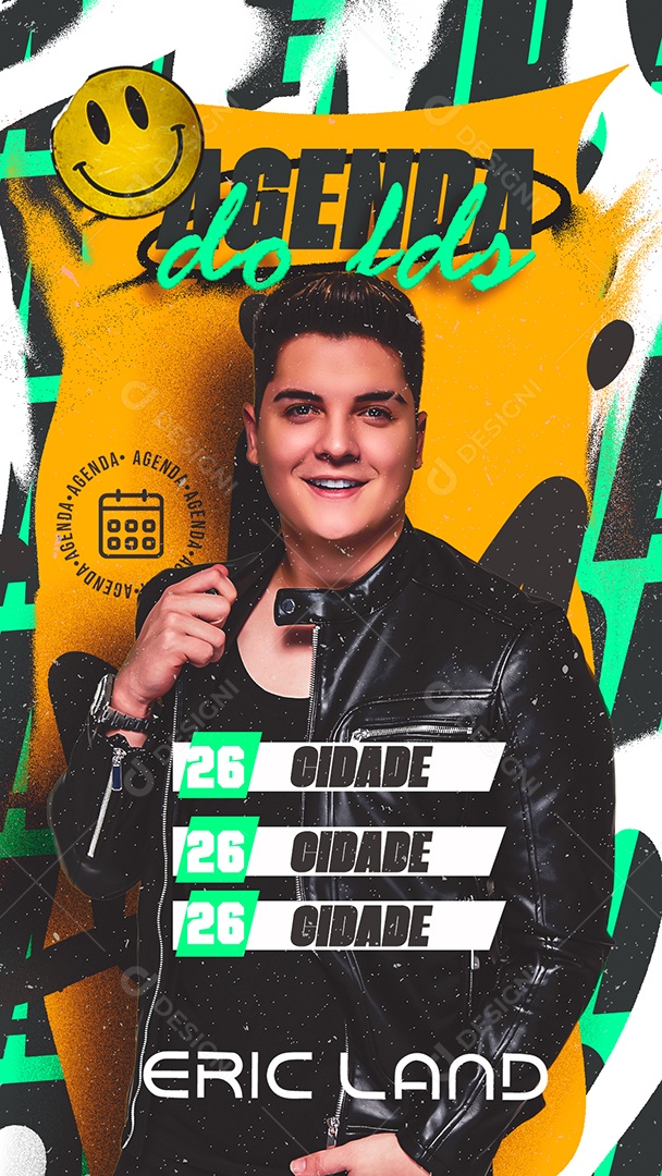 Story Flyer Agenda De Shows Social Media PSD Editável