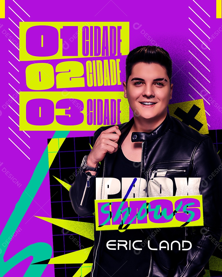 Flyer Agenda De Shows Social Media PSD Editável