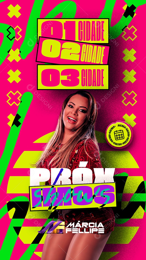 Story Flyer Agenda De Shows Social Media PSD Editável