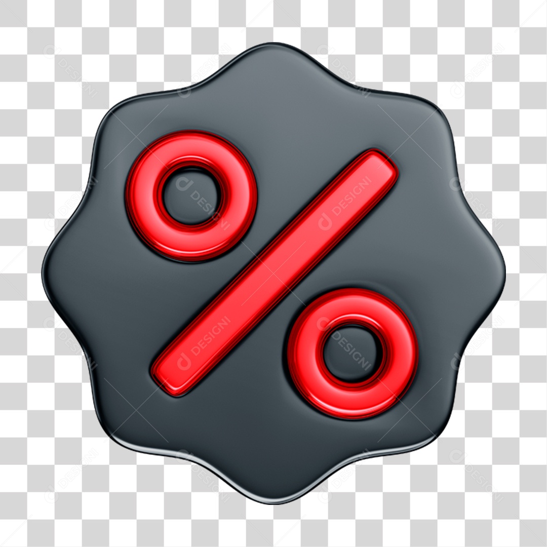 Balão Preto 3D Com Porcentagem Vermelha Para Oferta De Black Friday PNG Transparente