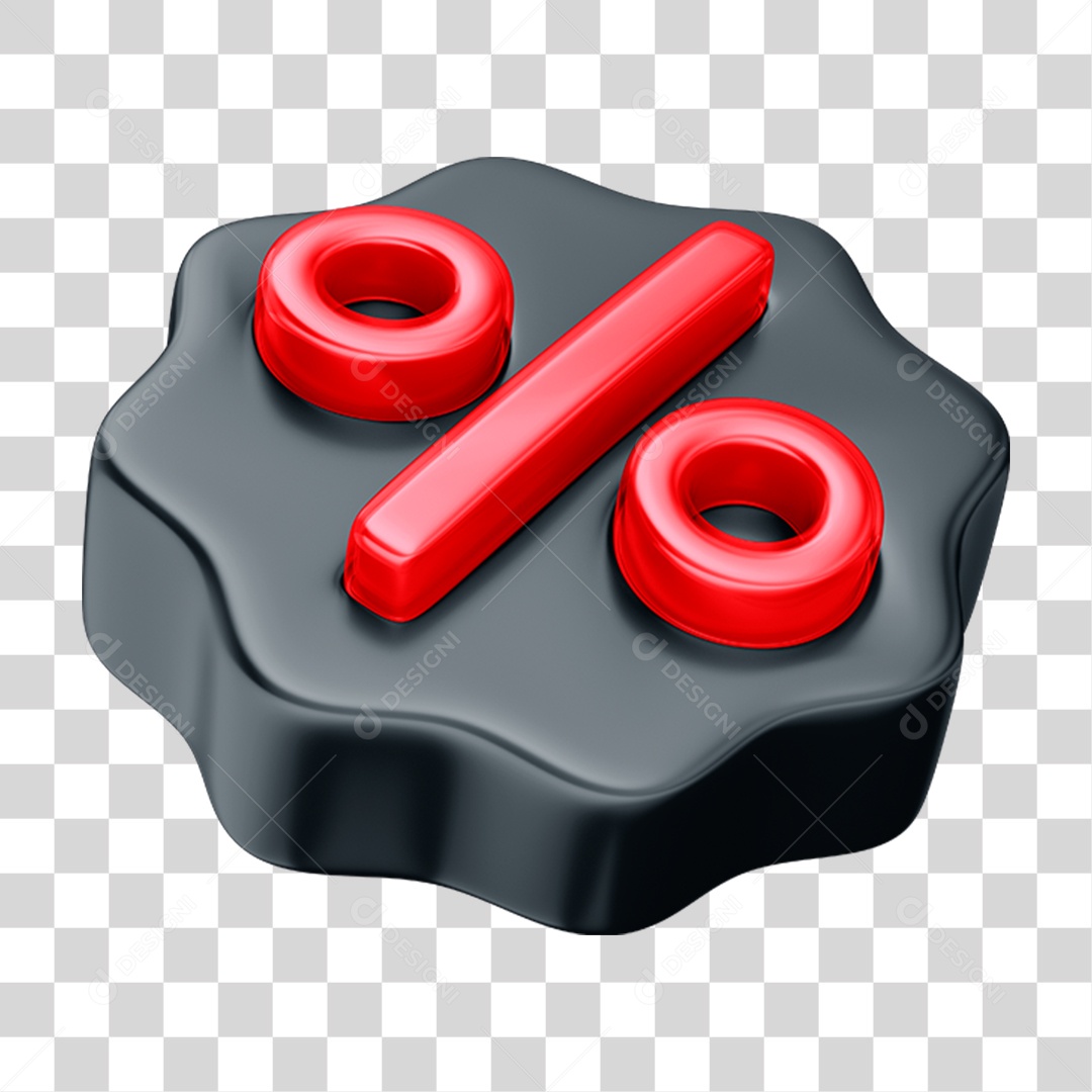 Balão Preto 3D Com Porcentagem Vermelha Para Oferta De Black Friday PNG Transparente