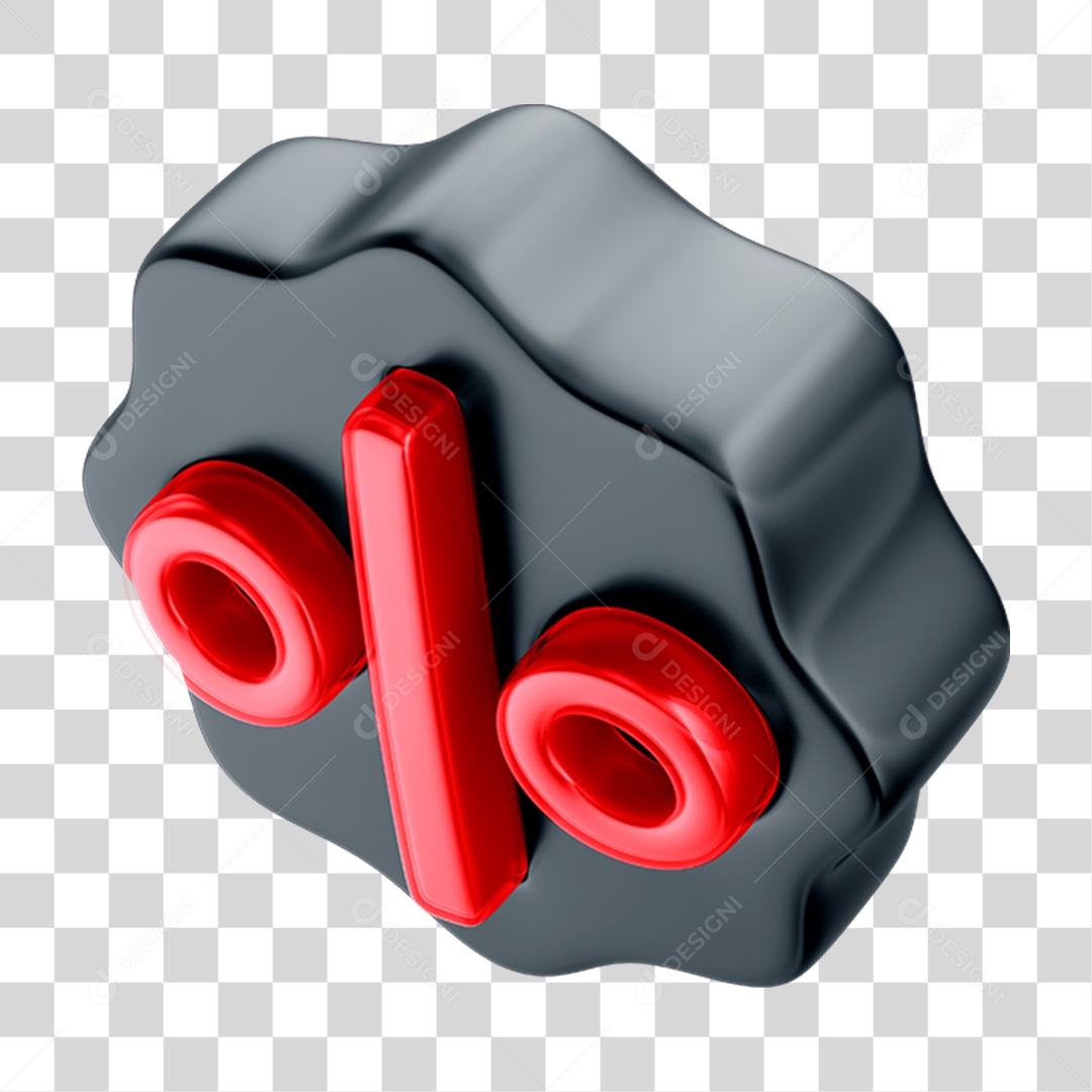 Balão Preto 3D Com Porcentagem Vermelha Para Oferta De Black Friday PNG Transparente