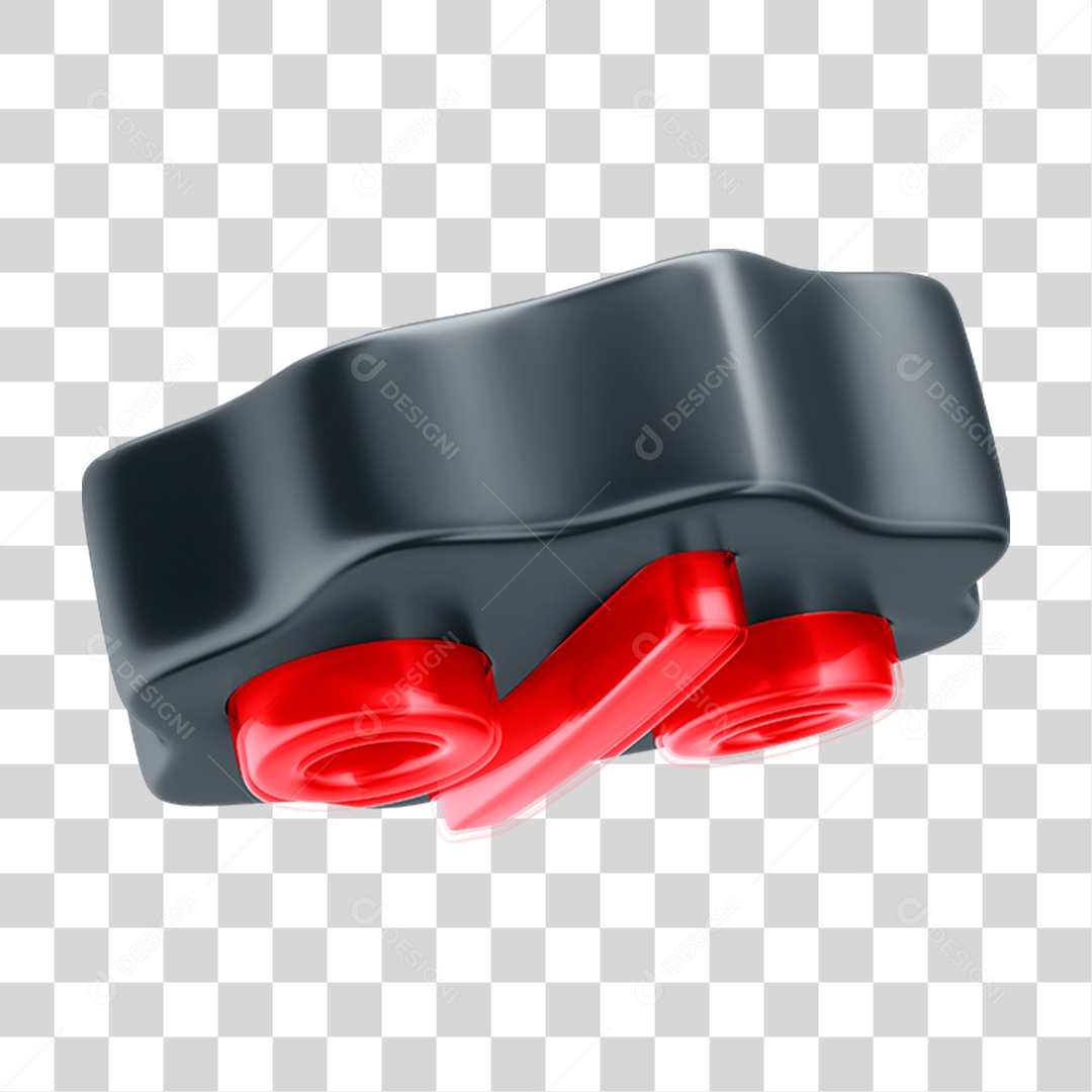 Balão Preto 3D Com Porcentagem Vermelha Para Oferta De Black Friday PNG Transparente