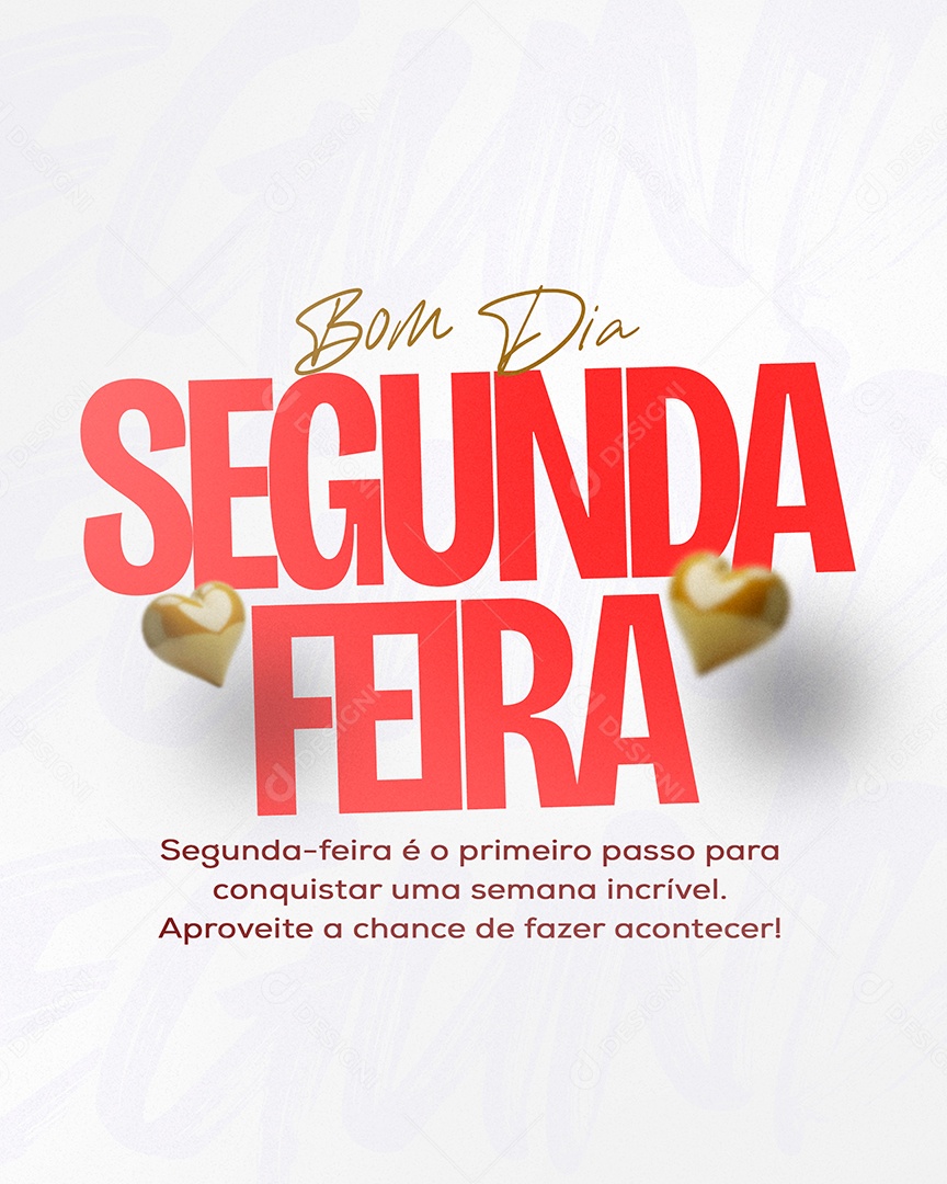 Frase Motivacional Bom Dia Segunda Social Media PSD Editável