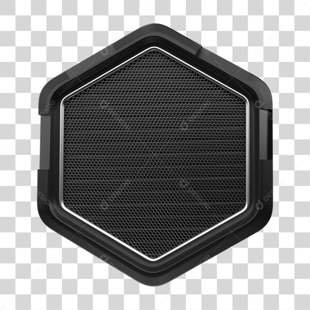 Elemento 3D Placa de Metal PNG Transparente