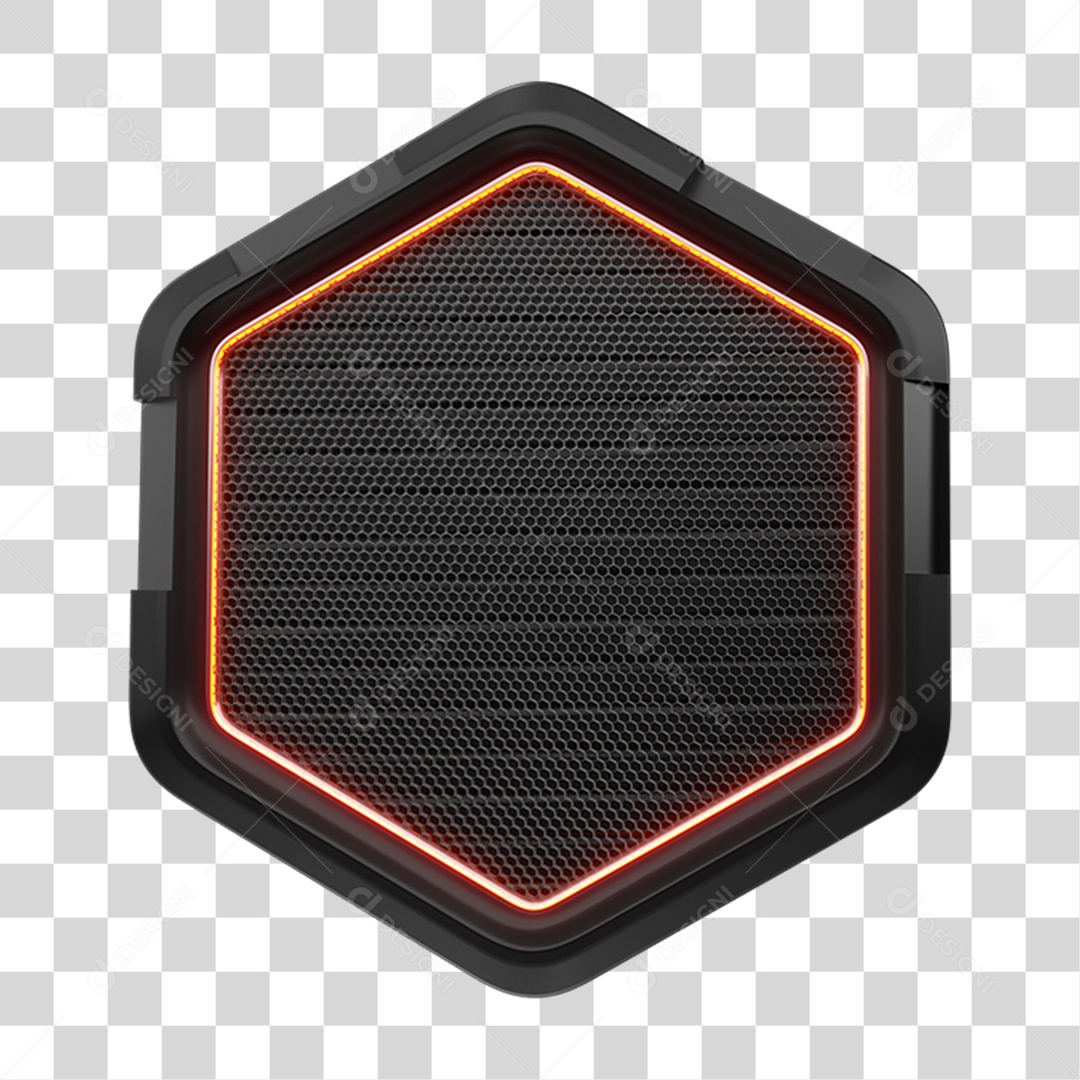 Elemento 3D Placa de Metal PNG Transparente