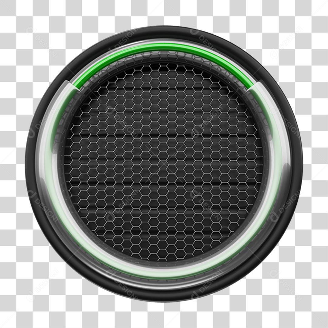 Elemento 3D Placa de Metal PNG Transparente