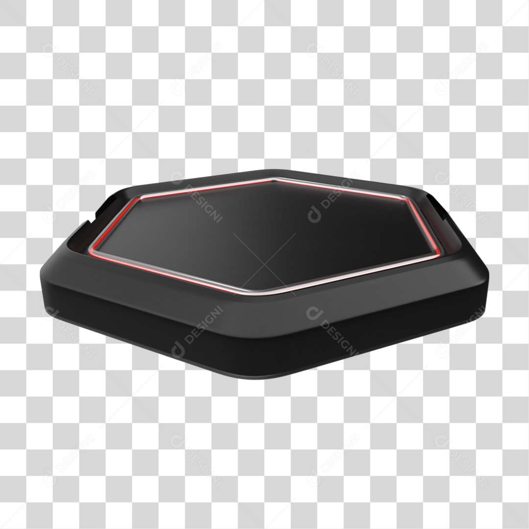 Elemento Pódio 3D Placa de Metal PNG Transparente