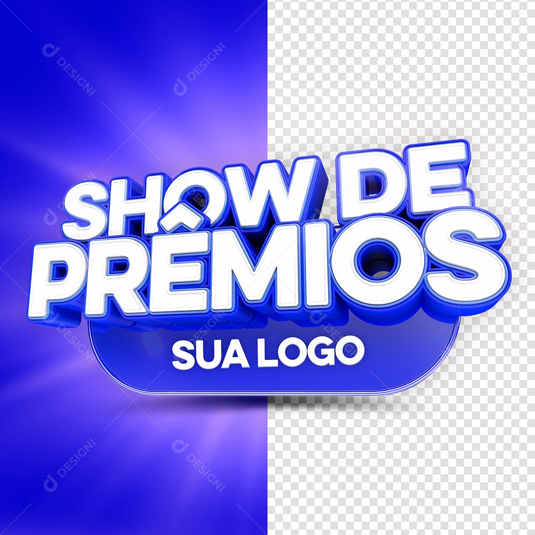 Selo 3D Show de Prêmios para Composição PSD