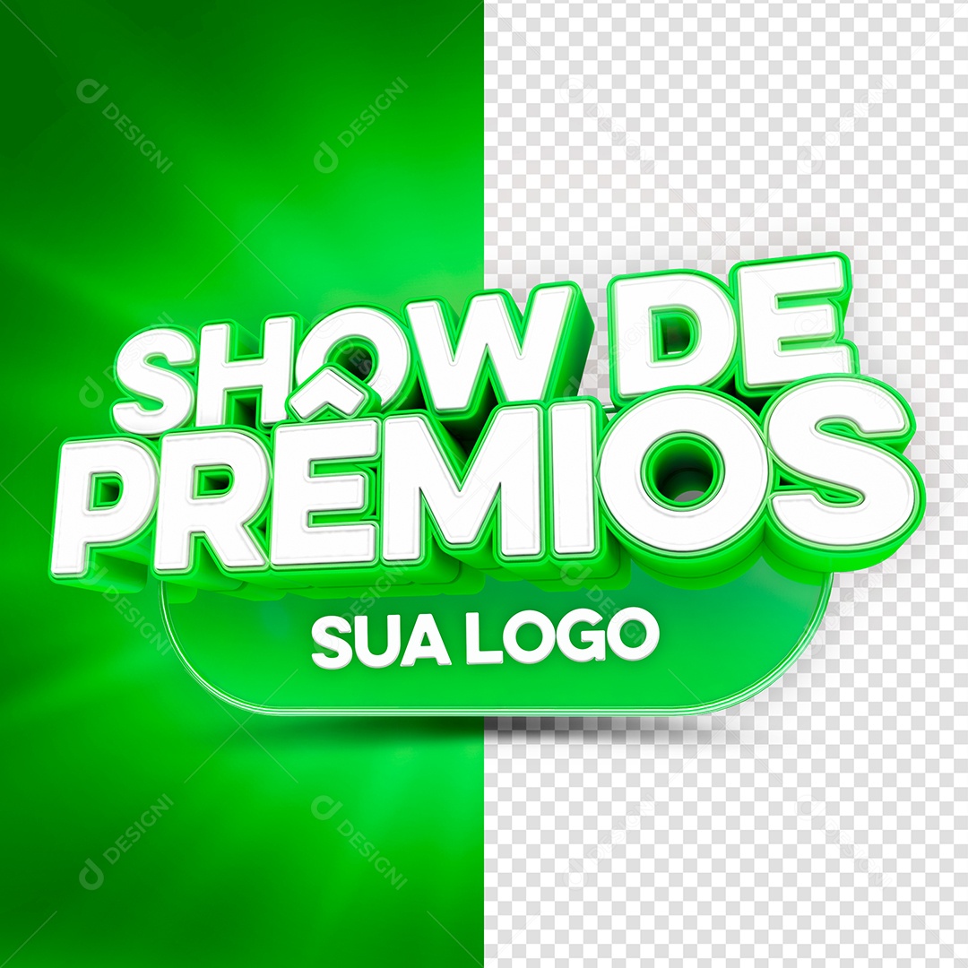 Selo 3D Show de Prêmios Social Media PSD Editável
