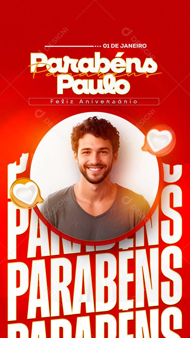 Story Feliz Aniversário Social Media PSD Editável