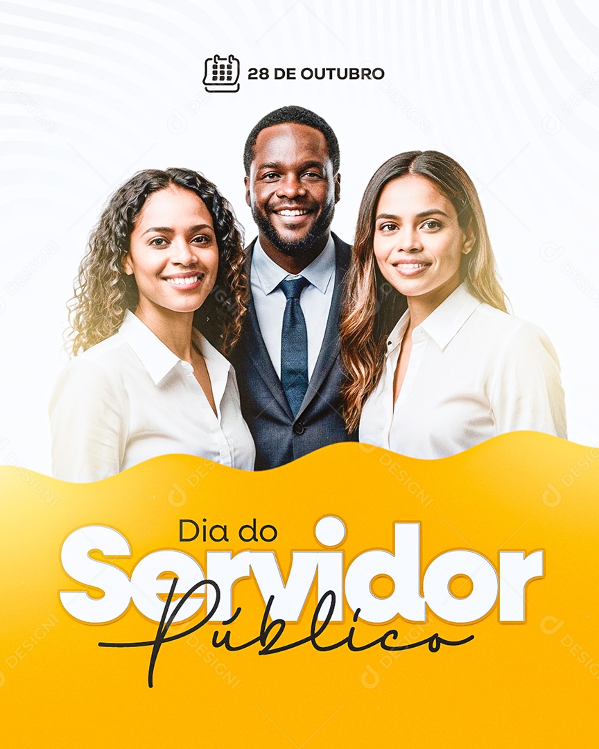Dia do Servidor Público 28 de Outubro Social Media PSD Editável