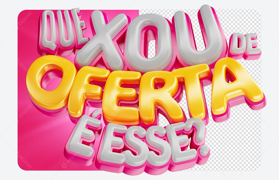Selo 3D Que Xou de Oferta é Esse para Composição PSD