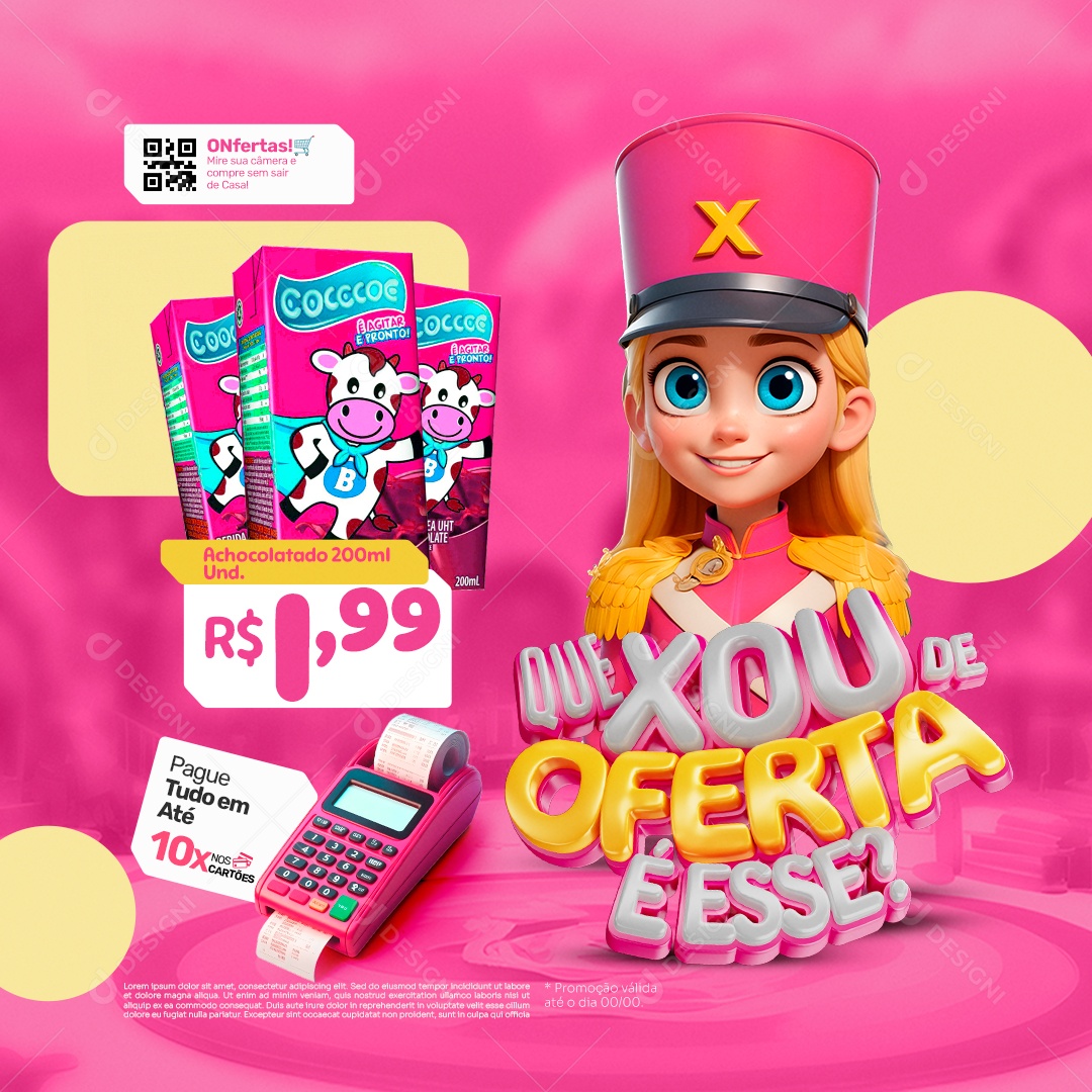 Que Xou de Oferta é Esse Supermercado Social Media PSD Editável