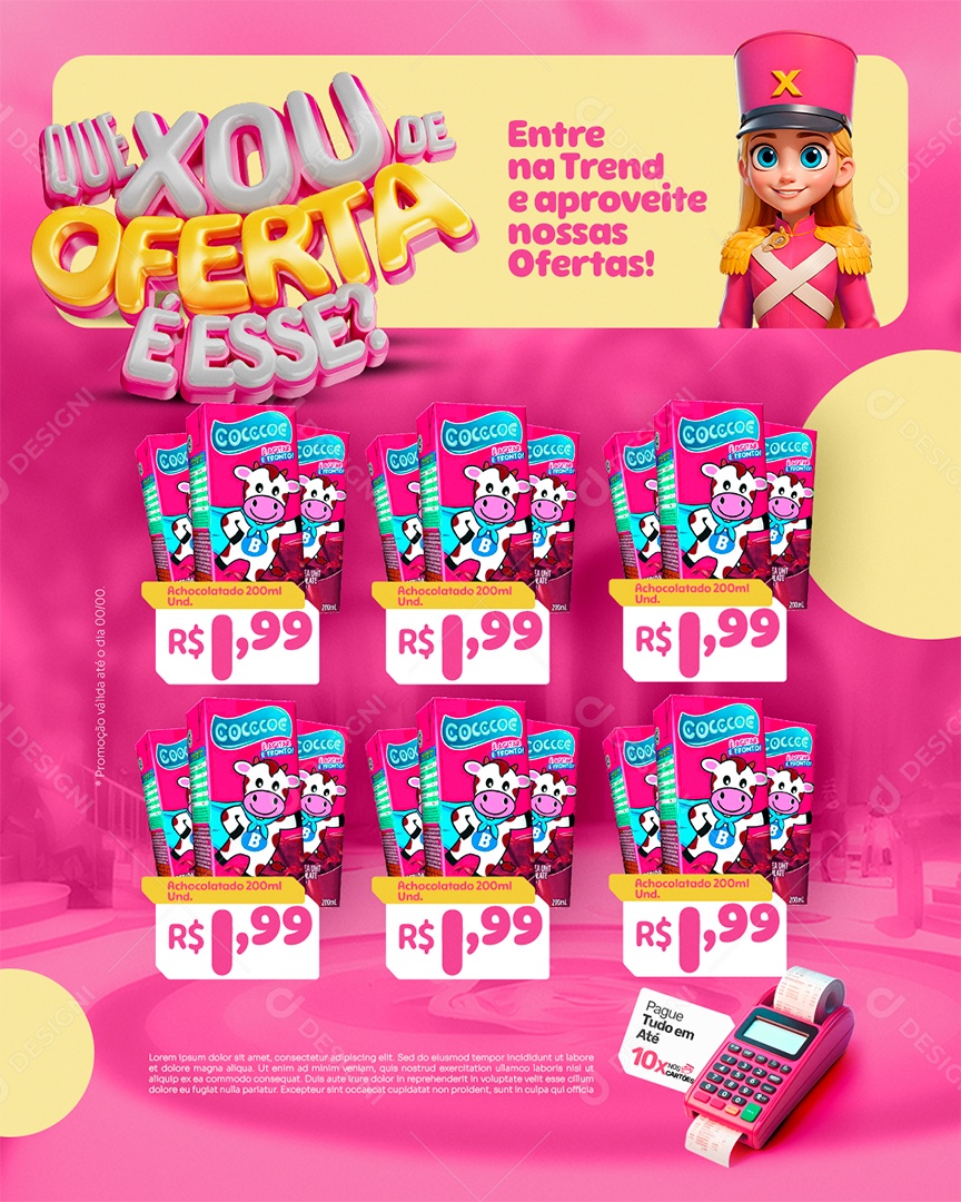 Que Xou de Oferta é Esse Supermercado Social Media PSD Editável