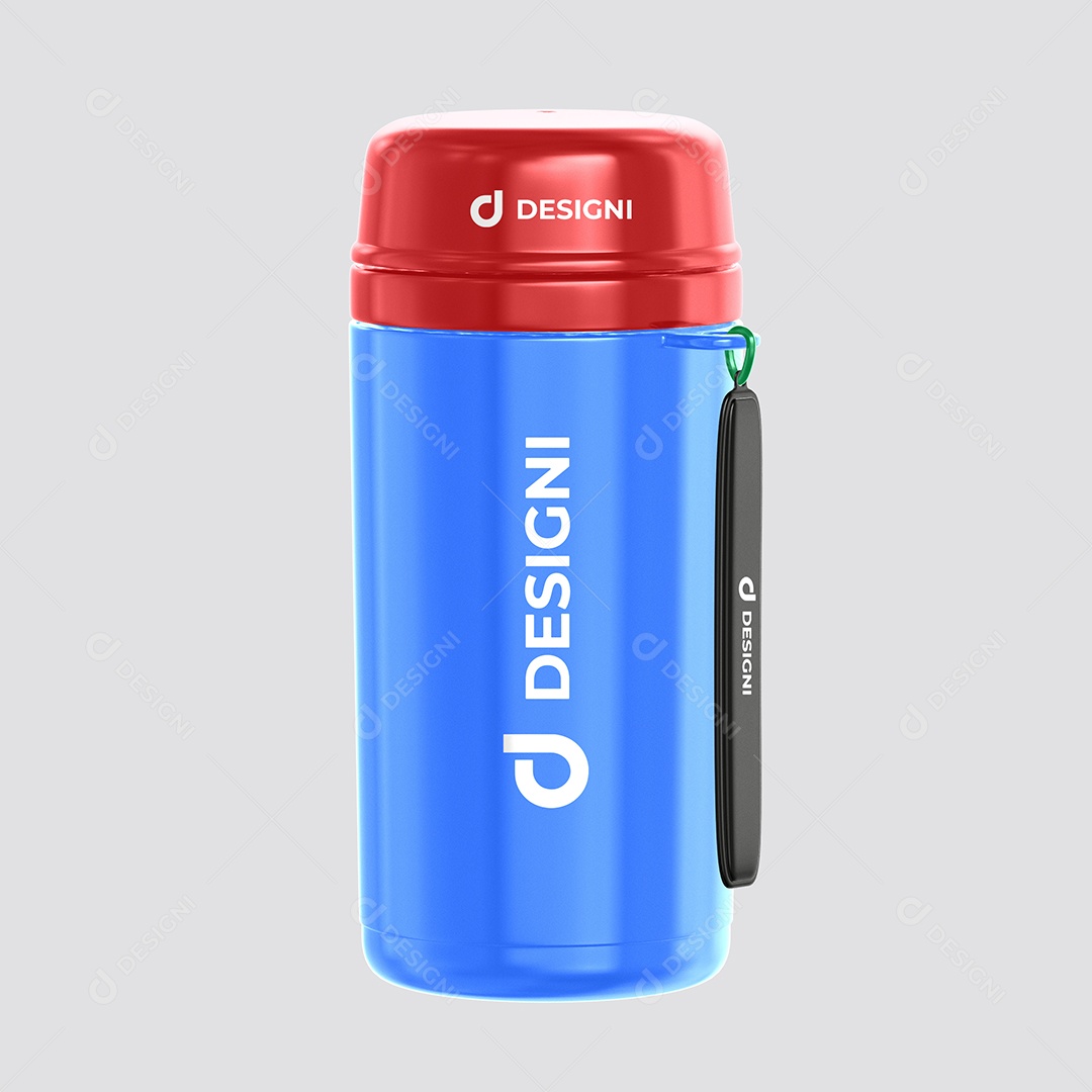 Mockup de Garrafa Térmica PSD Editável